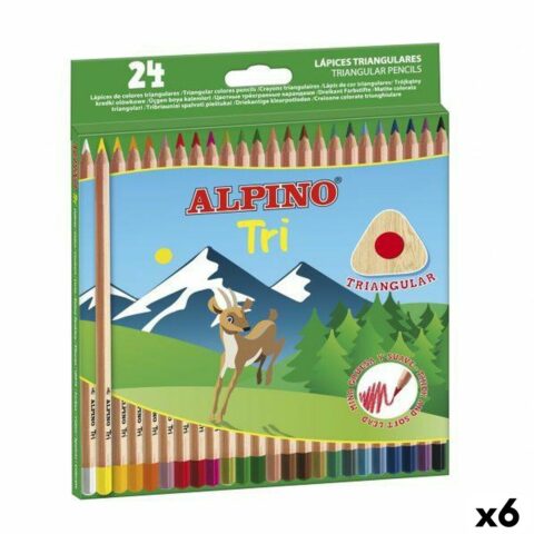 Χρωματιστά μολύβια Alpino Tri Πολύχρωμο (x6)