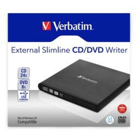 Εξωτερική Συσκευή Εγγραφής Verbatim Slimline CD/DVD 24x