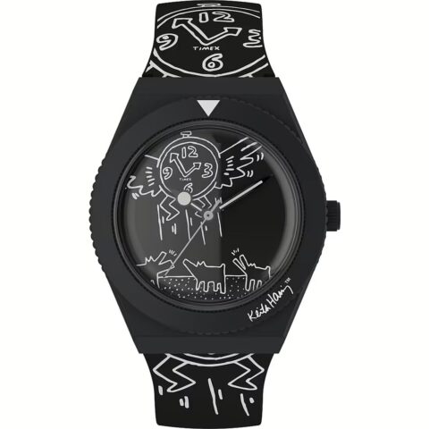 Ανδρικά Ρολόγια Timex Q X KEITH HARING SPECIAL EDT. Μαύρο (Ø 38 mm)