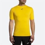 Ανδρική Μπλούζα με Κοντό Μανίκι Brooks High Point Κίτρινο