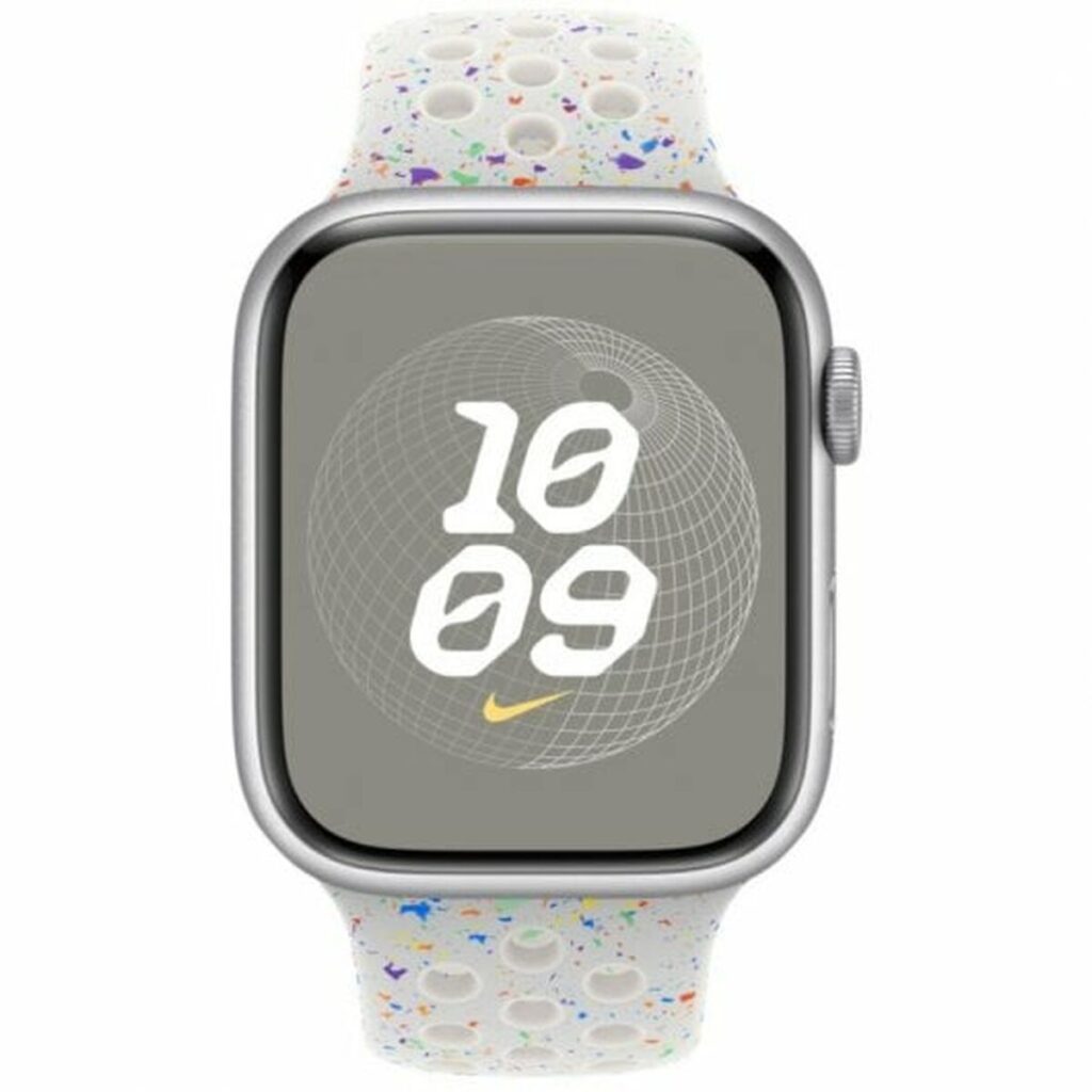 Smartwatch Apple Watch Nike Sport 45 mm M/L Λευκό Ασημί
