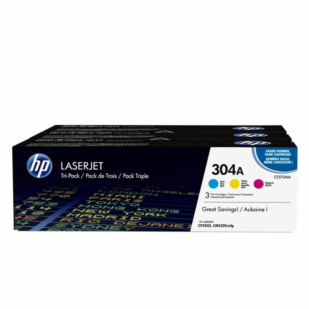 Τόνερ HP Pack de ahorro de 3 cartuchos de tóner original LaserJet HP 304A cian/magenta/amarillo Τρίχρωμο