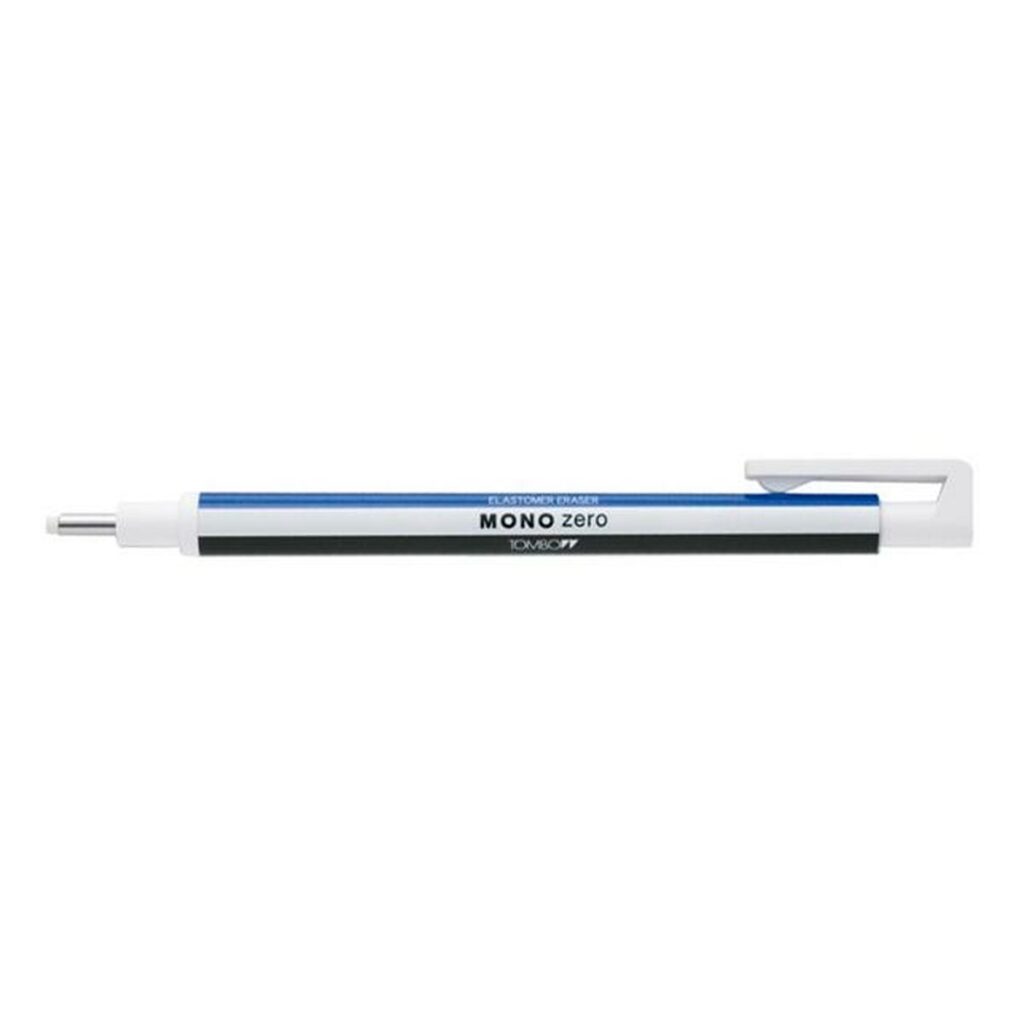 Bάση λαστιχένιας ζώνης Tombow Mono Zero Μπλε Λευκό Μαύρο (5 Μονάδες)