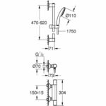 Στήλη ντους Grohe Precision Start Πλαστική ύλη