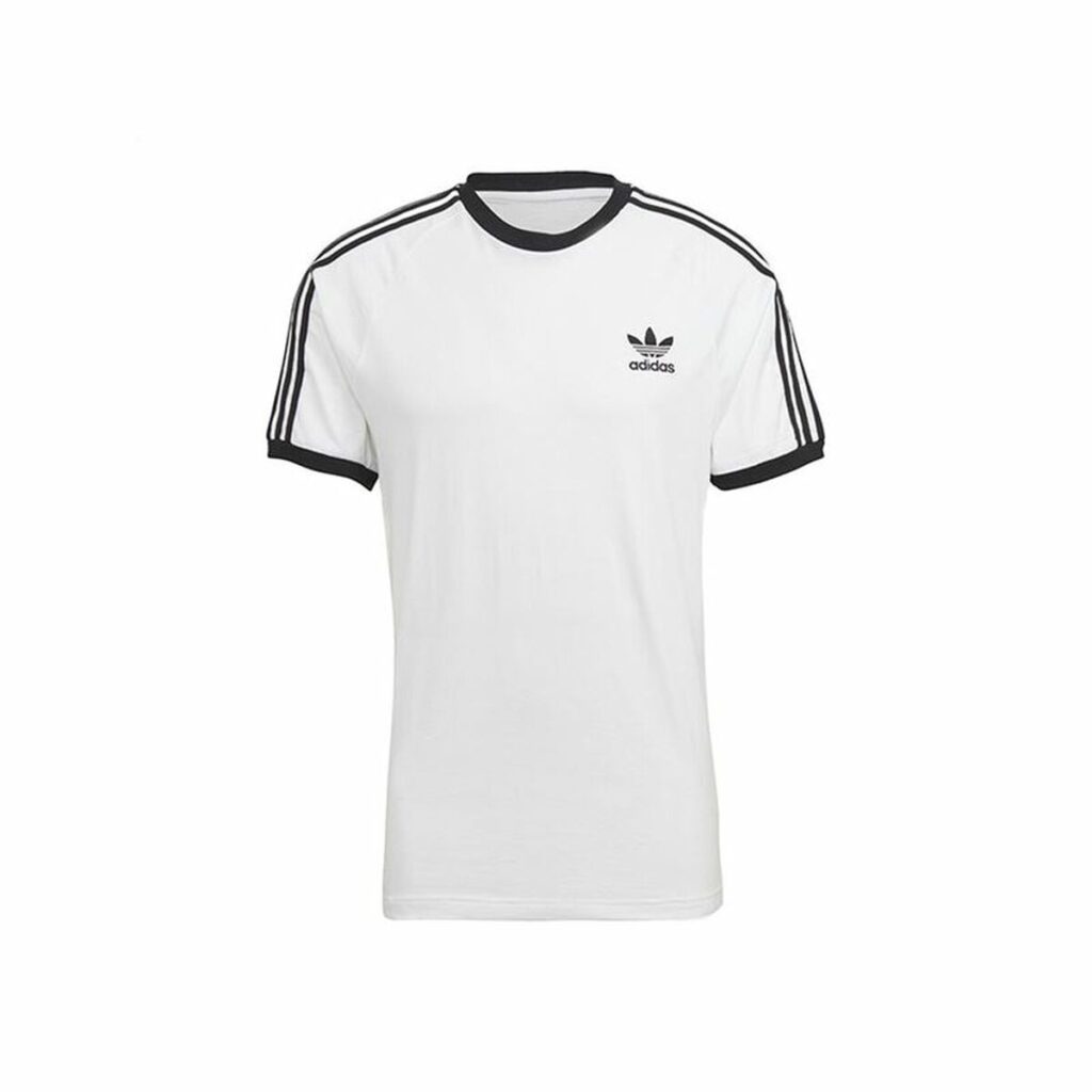 Ανδρική Μπλούζα με Κοντό Μανίκι Adidas 3 stripes Λευκό