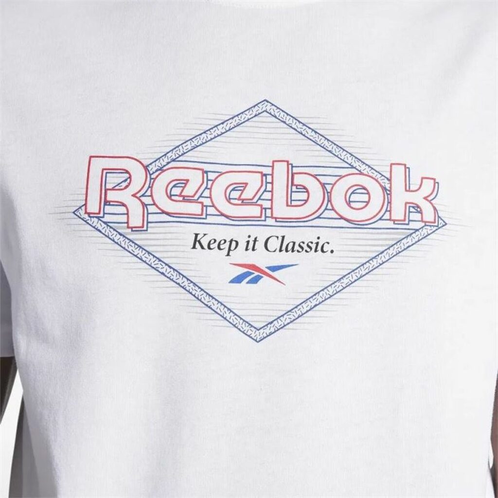 Ανδρική Μπλούζα με Κοντό Μανίκι Reebok Graphic Series Λευκό