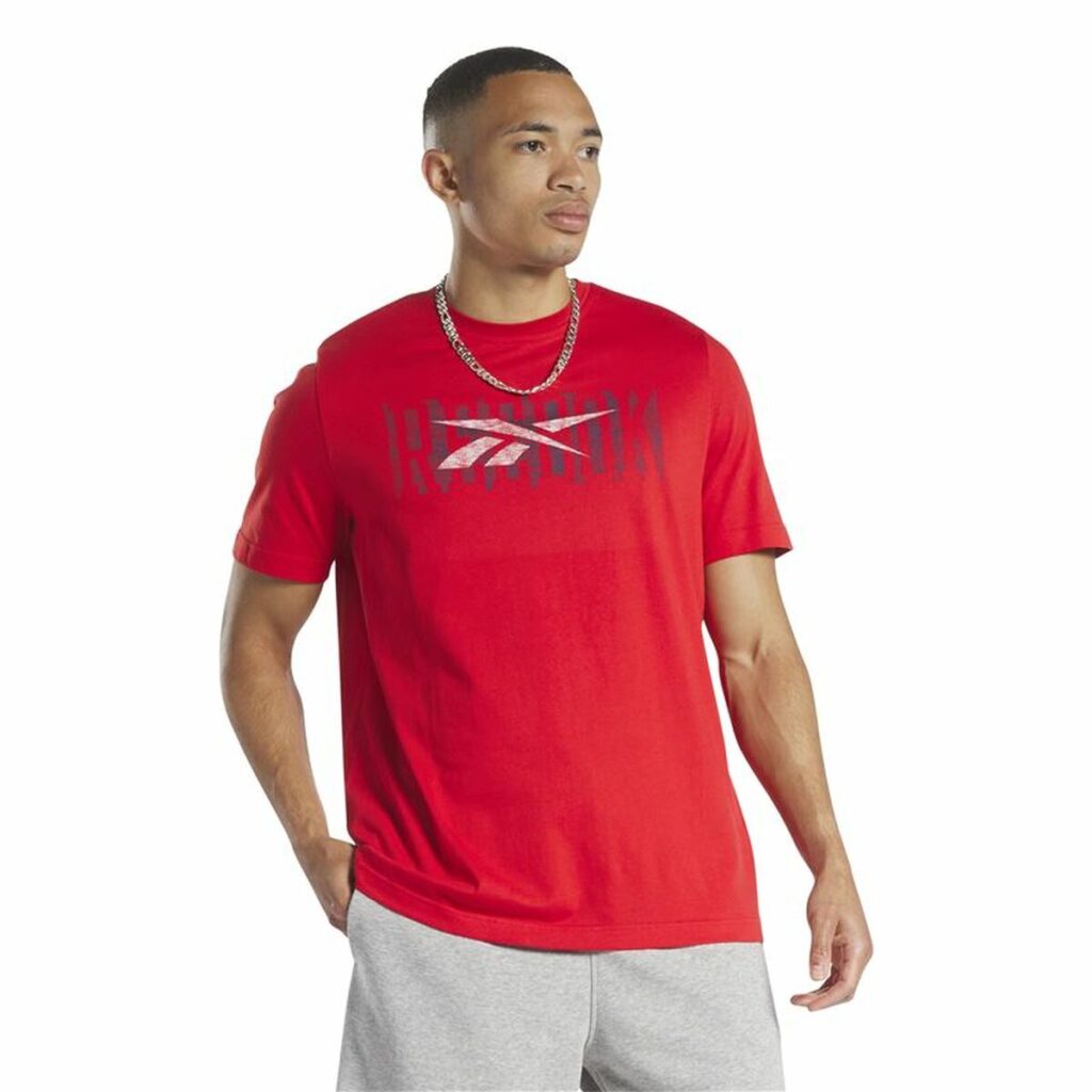 Ανδρική Μπλούζα με Κοντό Μανίκι Reebok Graphic Series Κόκκινο