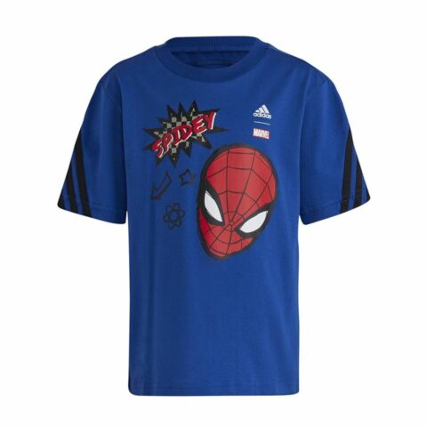 Παιδικό Μπλούζα με Κοντό Μανίκι Adidas Spider-Man Μπλε