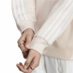 Γυναικείο Φούτερ με Κουκούλα Adidas 3 Stripes Ft Swt Λευκό Μπεζ