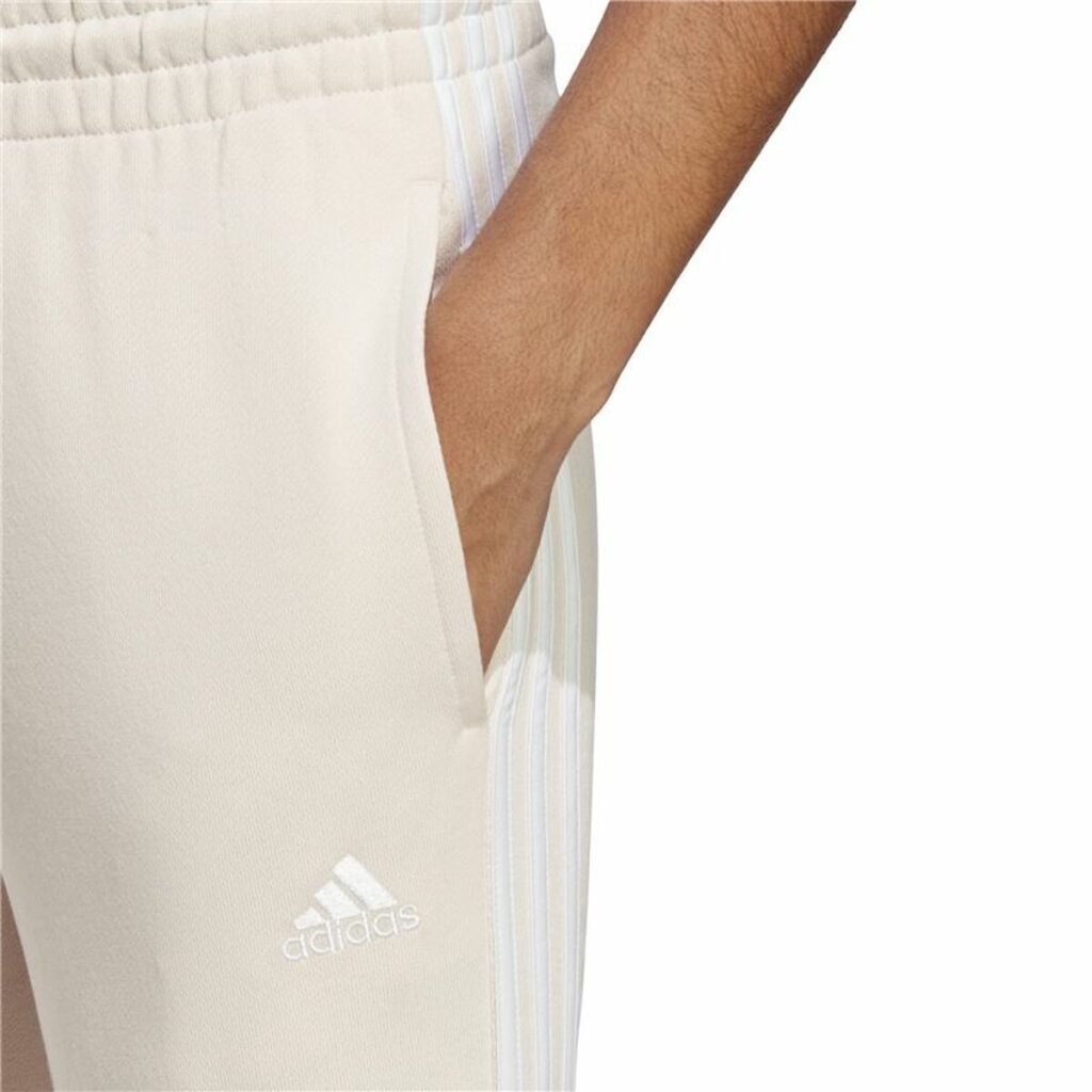 Μακρύ Αθλητικό Παντελόνι Adidas Essentials 3 Stripes Μπεζ Γυναίκα