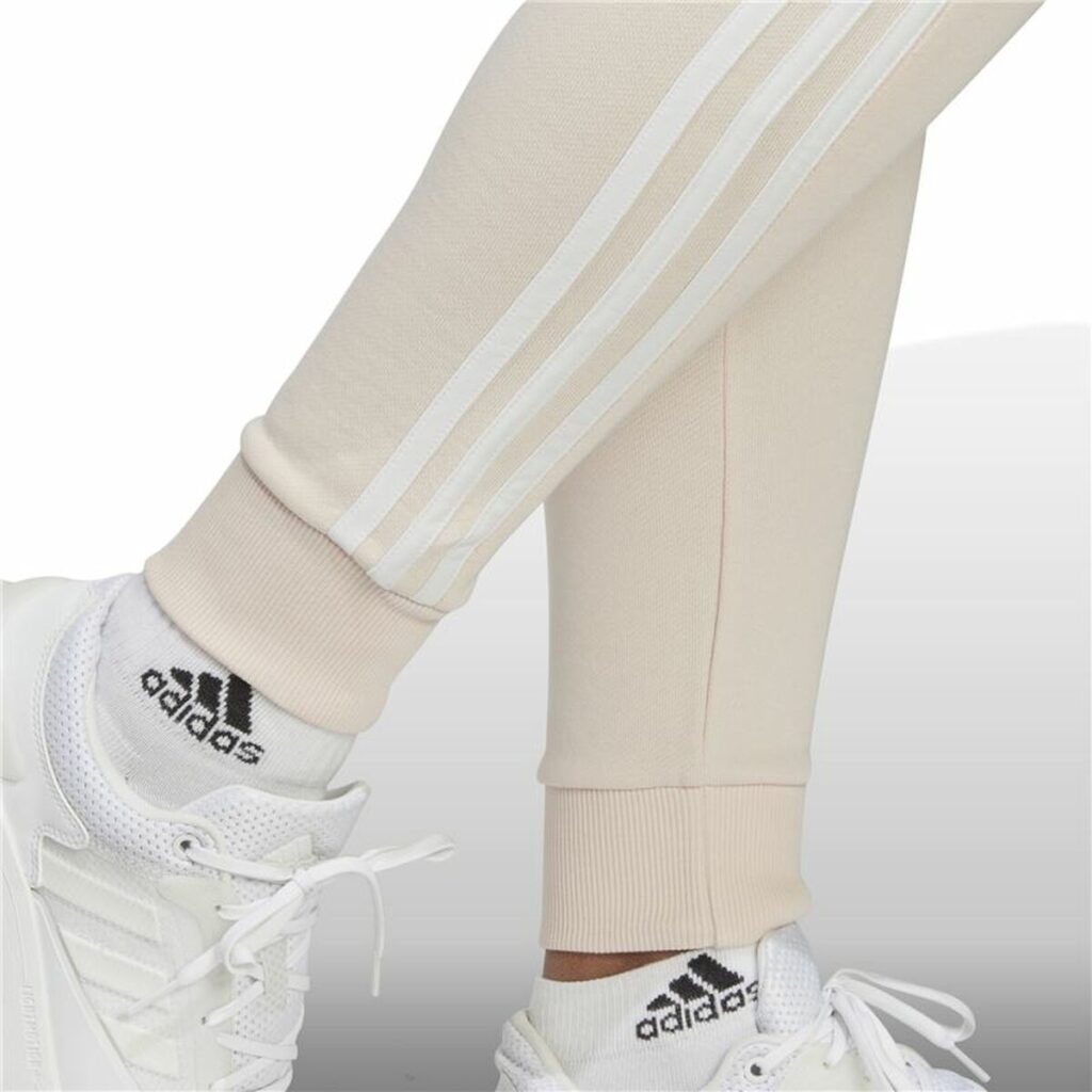 Μακρύ Αθλητικό Παντελόνι Adidas Essentials 3 Stripes Μπεζ Γυναίκα