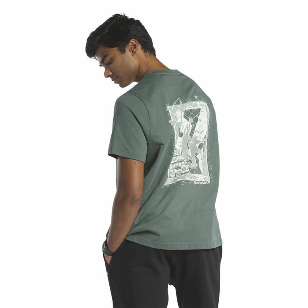 Ανδρική Μπλούζα με Κοντό Μανίκι Reebok Graphic Series Πράσινο