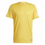 Ανδρική Μπλούζα με Κοντό Μανίκι Adidas Run It Κίτρινο