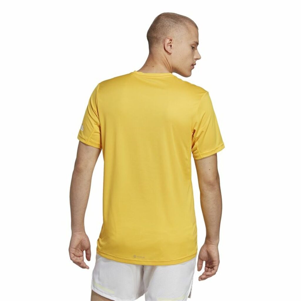 Ανδρική Μπλούζα με Κοντό Μανίκι Adidas Run It Κίτρινο