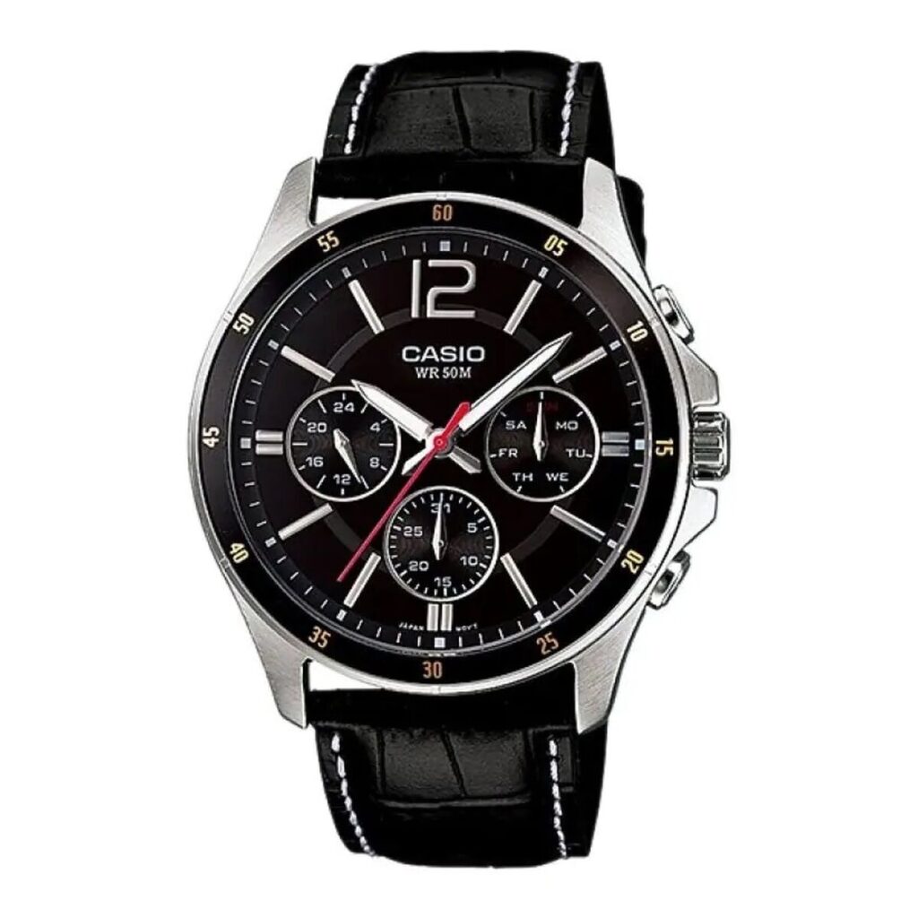 Ανδρικά Ρολόγια Casio ENTICER GENT Μαύρο (Ø 43 mm) (Ø 43