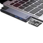 USB Hub Baseus CAHUB-L0G Γκρι Μαύρο/Ασημί