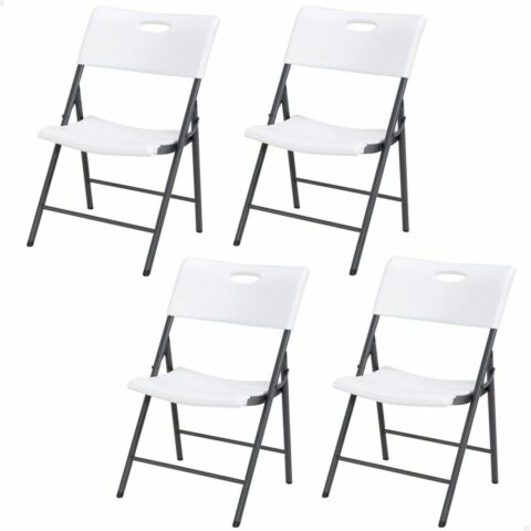 πτυσσόμενη καρέκλα Lifetime Λευκό 4 Μονάδες 50 x 58 x 83 cm