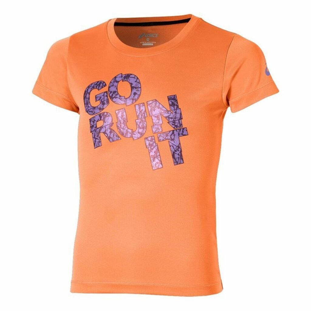 Παιδικό Μπλούζα με Κοντό Μανίκι Asics Go Run It Πορτοκαλί