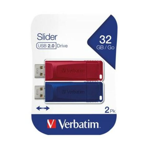 Στικάκι USB Verbatim Slider 2 Τεμάχια Πολύχρωμο 32 GB
