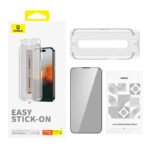 Baseus Προστατευτικό Οθόνης Tempered Glass Sapphire με Φίλτρο Ιδιωτικότητας για iPhone 15 Pro (Διαφανές)