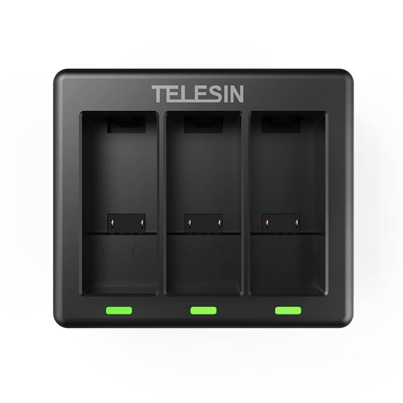 Telesin three-channel charger + 2 batteries for GoPro Hero 9 / 10 / 11 / 12 (GP-BTR-903-B)