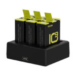 Telesin three-channel charger + 2 batteries for GoPro Hero 9 / 10 / 11 / 12 (GP-BTR-903-B)