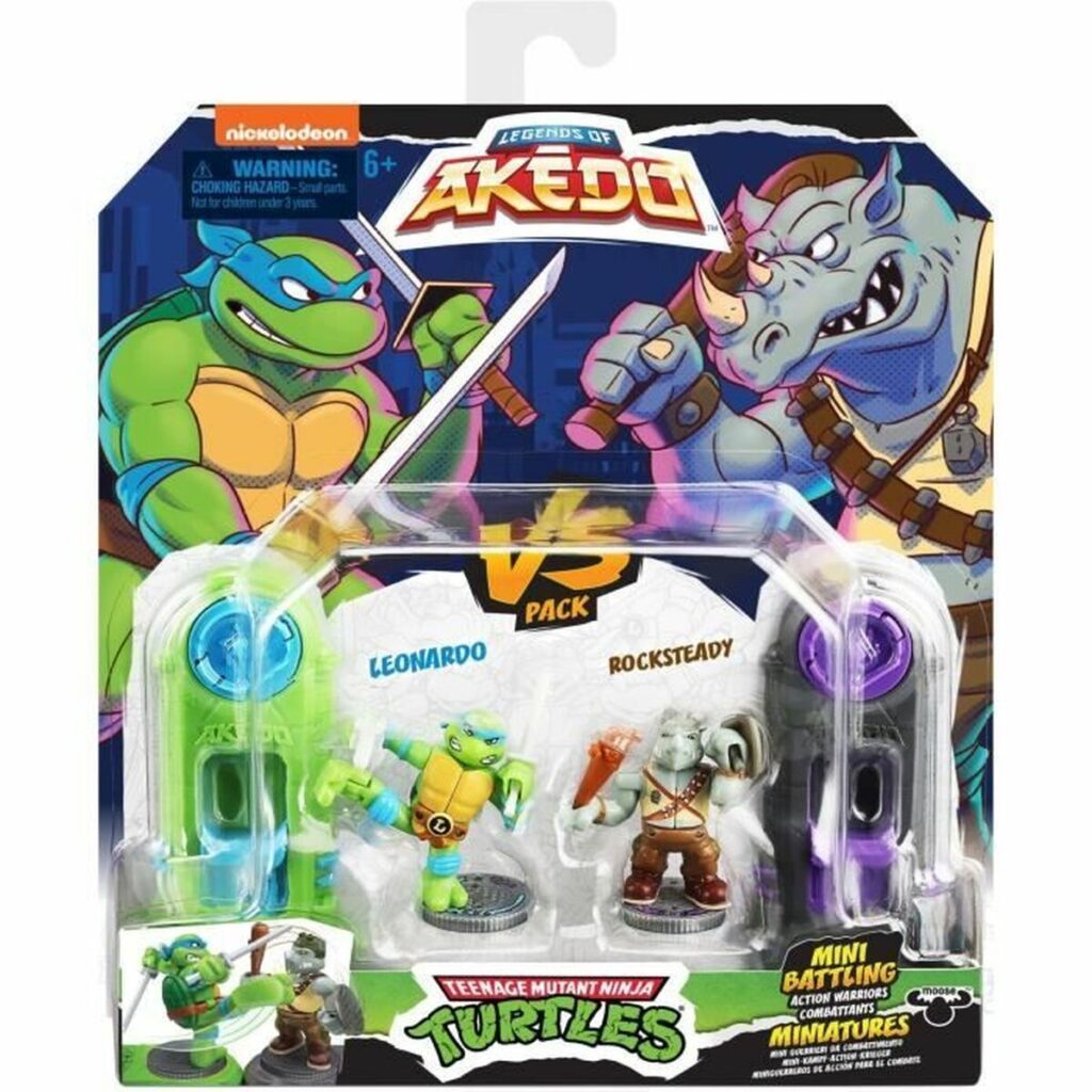 Στρατιωτικές φιγούρες Teenage Mutant Ninja Turtles Legends of Akedo: Leonardo vs Rocksteady