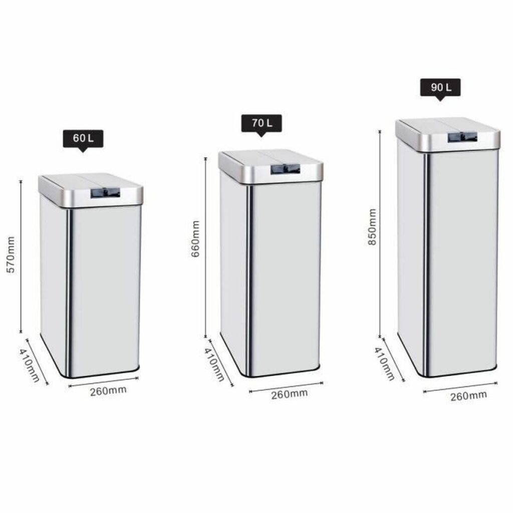 Σκουπίδια μπορεί να Kitchen Move Γκρι 70 L