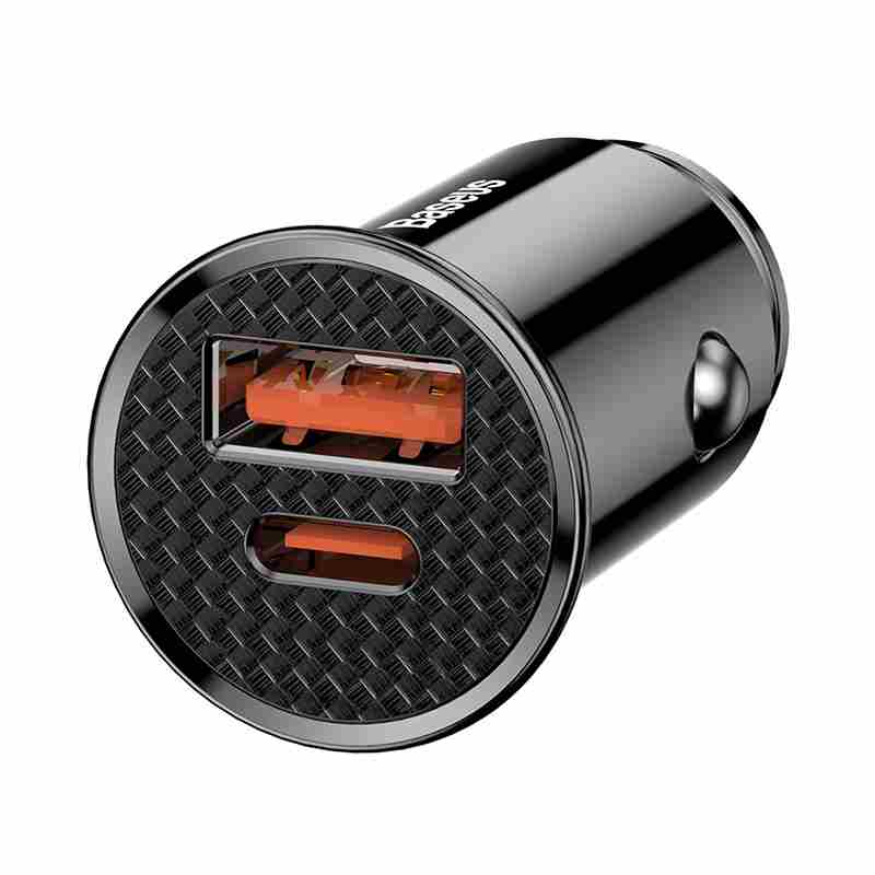 Baseus Φορτιστής Αυτοκινήτου Circular PD QC4.0+ 5A 30W (Μαύρο)