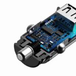 Baseus Φορτιστής Αυτοκινήτου Circular PD QC4.0+ 5A 30W (Μαύρο)