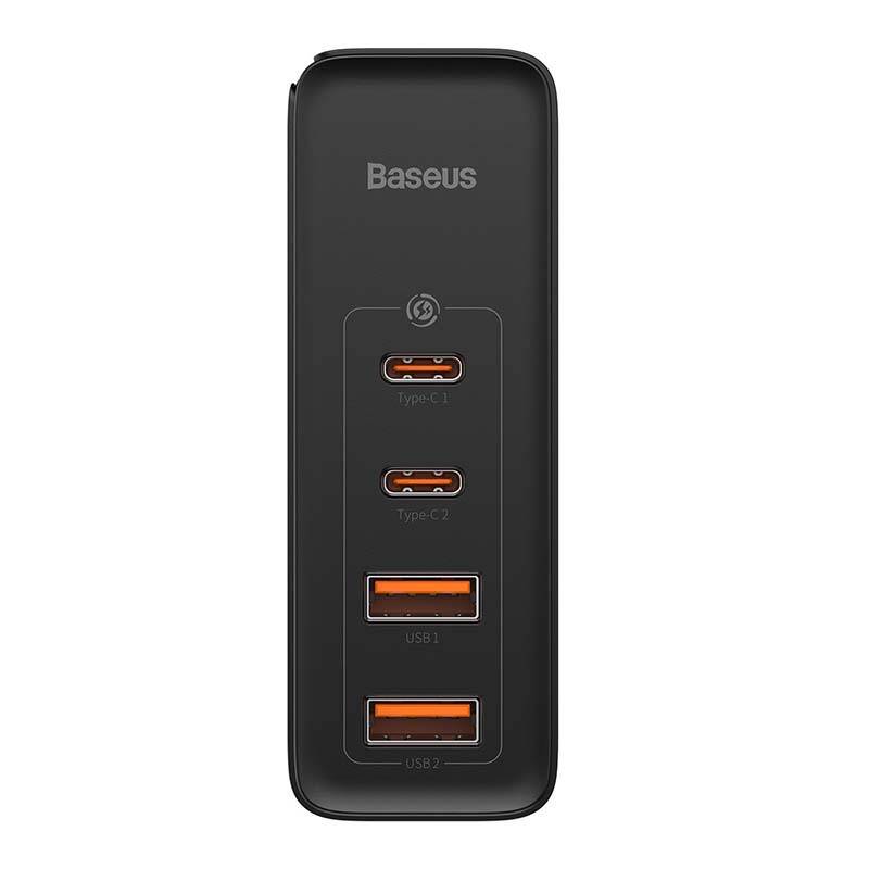 Baseus Φορτιστής Ταξιδιού GaN2 Pro Quick 2xUSB + 2xUSB-C 100W EU (Μαύρο)