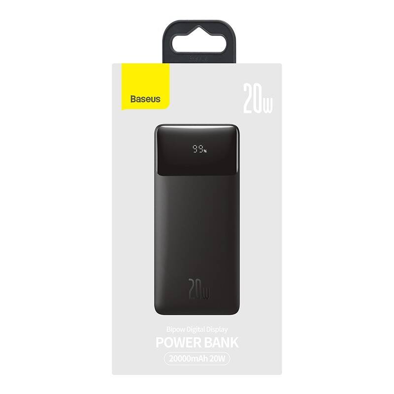 Baseus Powerbank Bipow 20000mAh 20W (Μαύρο)