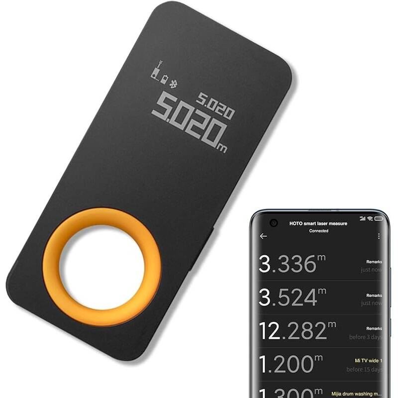 HOTO Ψηφιακό Μέτρο με Λέιζερ QWCJY001 Bluetooth (Μαύρο)