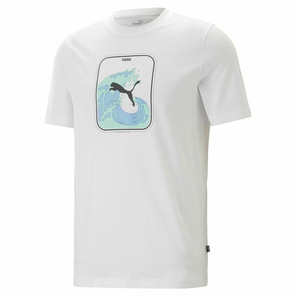Μπλουζάκι Puma Graphics Wave Λευκό Άντρες