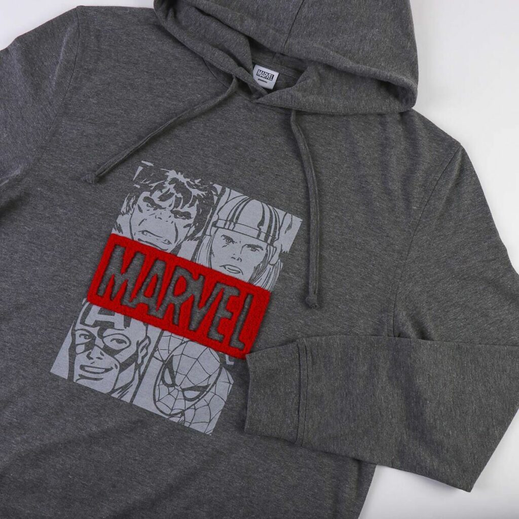 Ανδρικό Φούτερ με Κουκούλα Marvel Γκρι Σκούρο γκρίζο