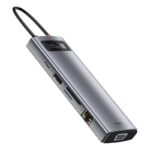 USB-C σε 3xUSB 3.0 + HDMI + USB-C PD + Ethernet RJ45 + MicroSD/SD + VGA (Ασημί)
