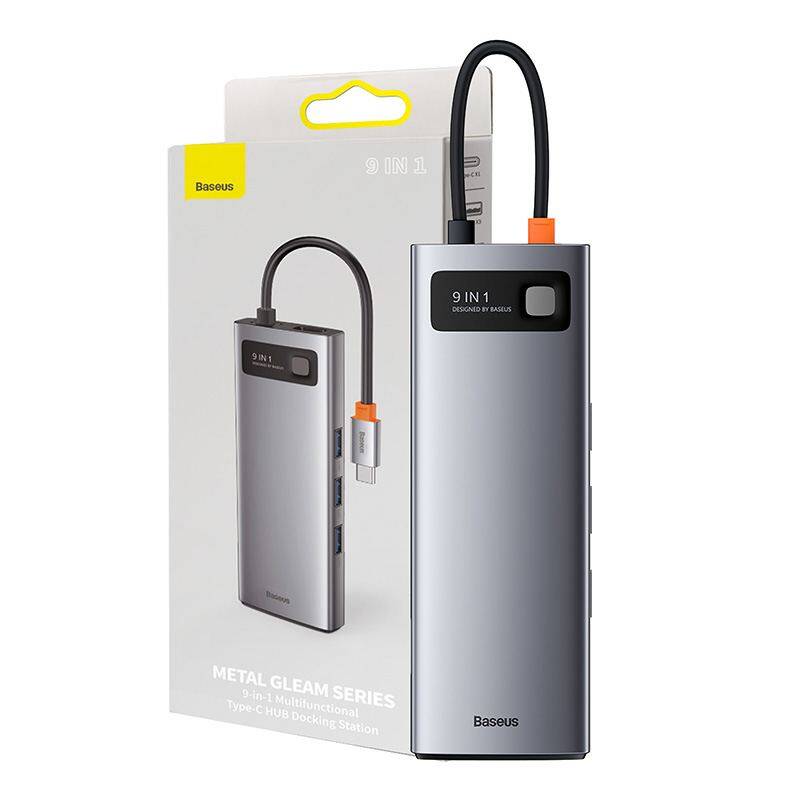 USB-C σε 3xUSB 3.0 + HDMI + USB-C PD + Ethernet RJ45 + MicroSD/SD + VGA (Ασημί)