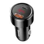 Baseus Φορτιστής Αυτοκινήτου Magic USB + USB-C QC 4.0 PD 45W (Μαύρο)