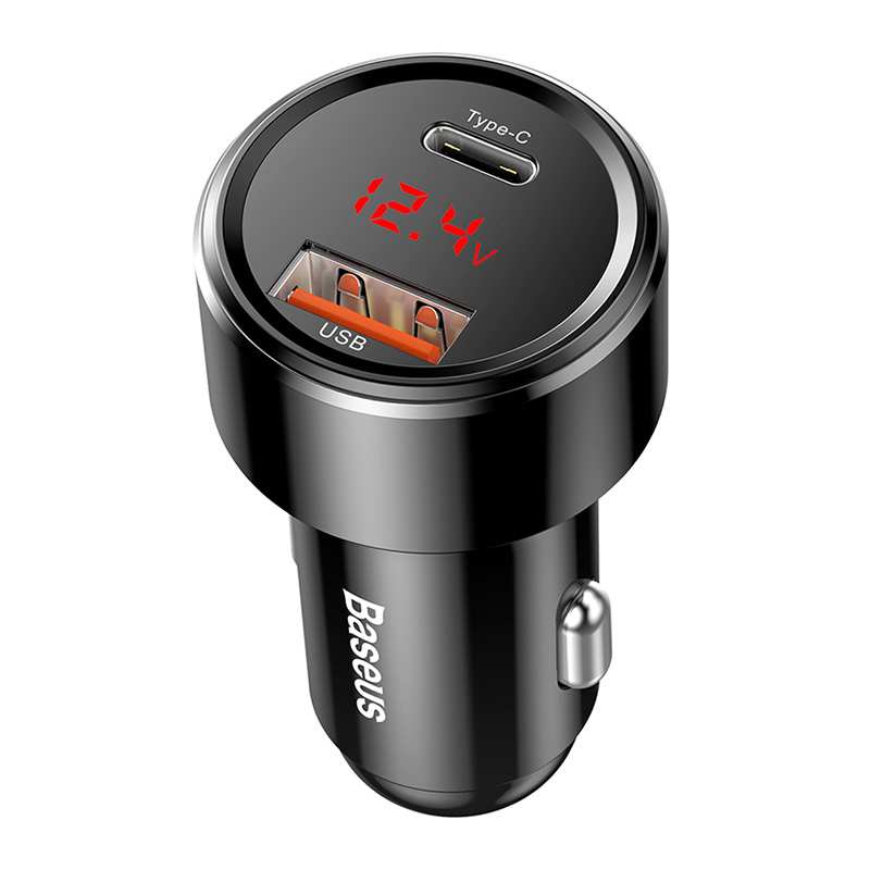 Baseus Φορτιστής Αυτοκινήτου Magic USB + USB-C QC 4.0 PD 45W (Μαύρο)