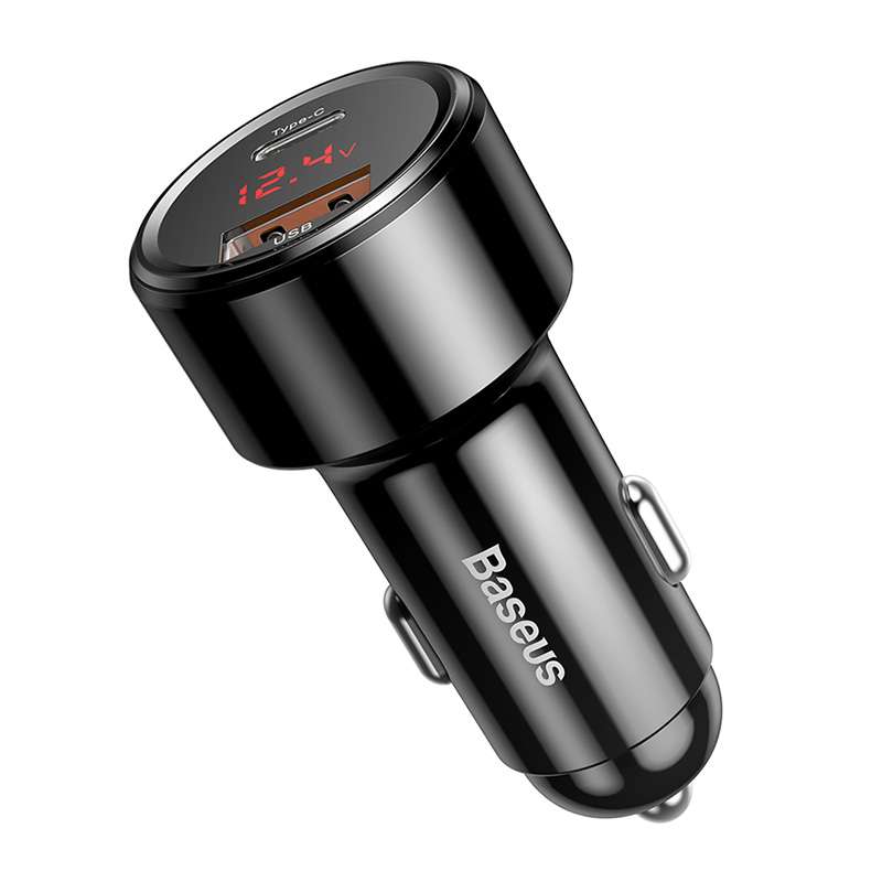 Baseus Φορτιστής Αυτοκινήτου Magic USB + USB-C QC 4.0 PD 45W (Μαύρο)