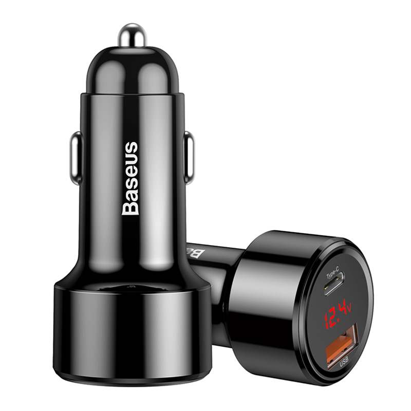 Baseus Φορτιστής Αυτοκινήτου Magic USB + USB-C QC 4.0 PD 45W (Μαύρο)