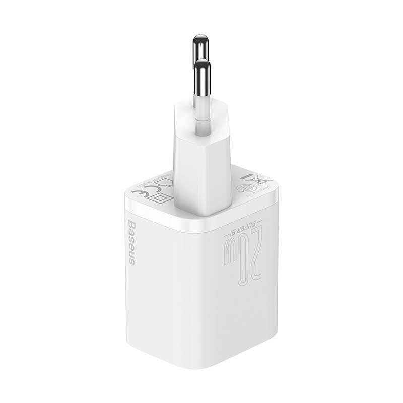 Baseus Γρήγορος Φορτιστής Super Si 1C 20W (Λευκό)