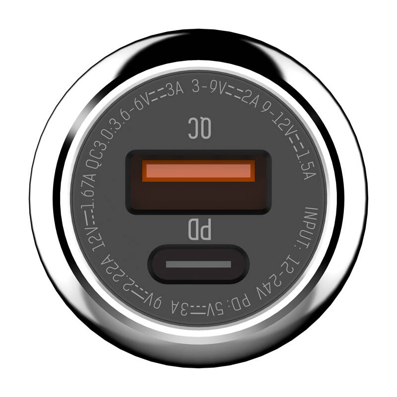 USB-C με Καλώδιο Lightning (Μαύρο/Ασημί)