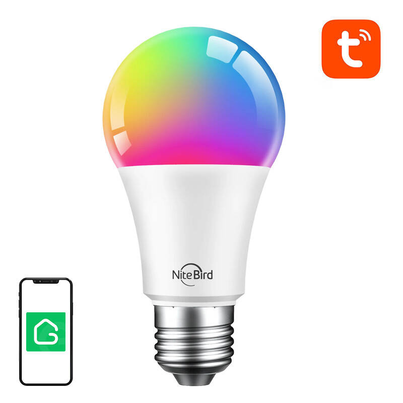 NiteBird Έξυπνη Λάμπα LED WB4 (RGB) με Σπείρωμα E27 Tuya