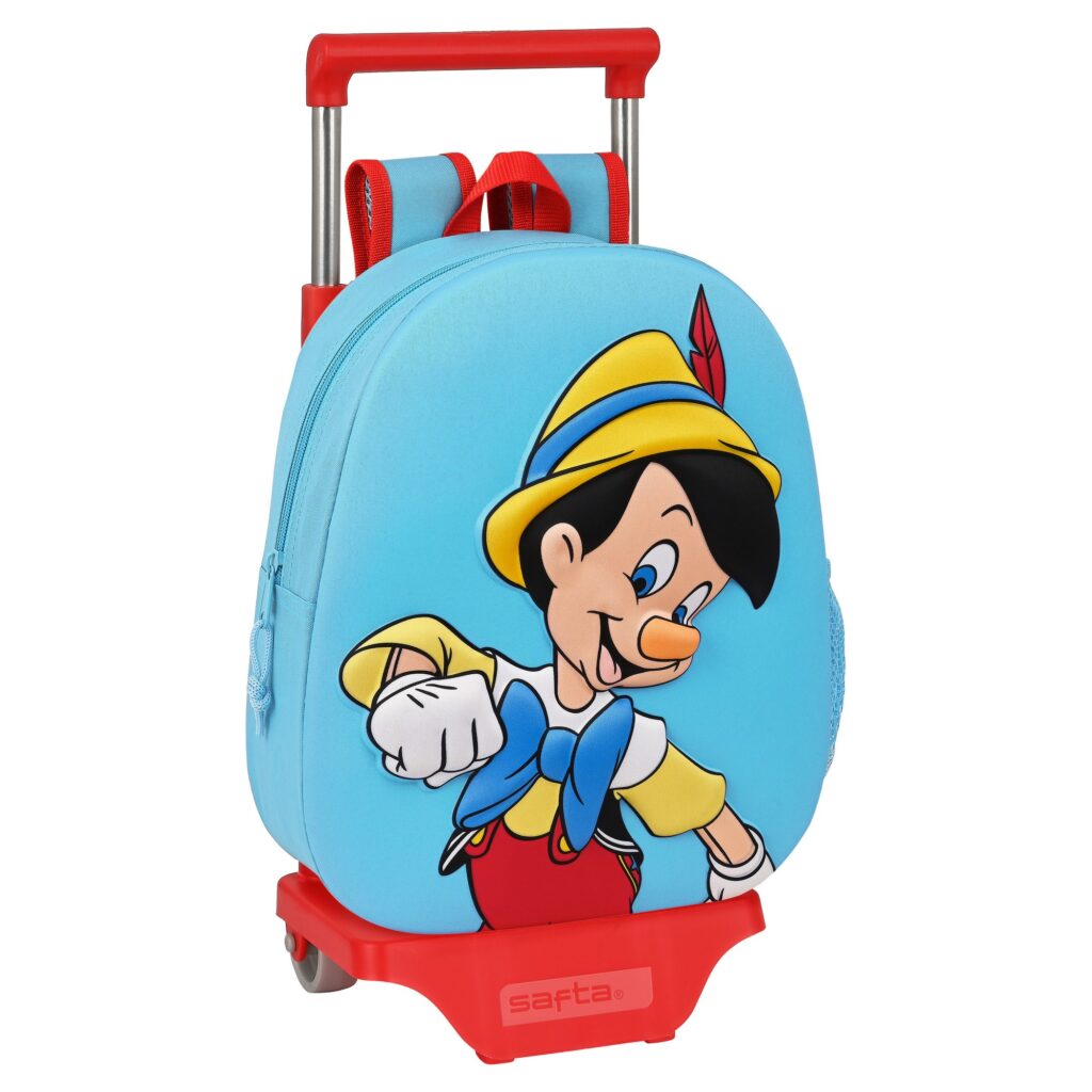 Σχολική Τσάντα με Ρόδες Disney Κόκκινο Ανοιχτό Μπλε (28 x 10 x 67 cm)