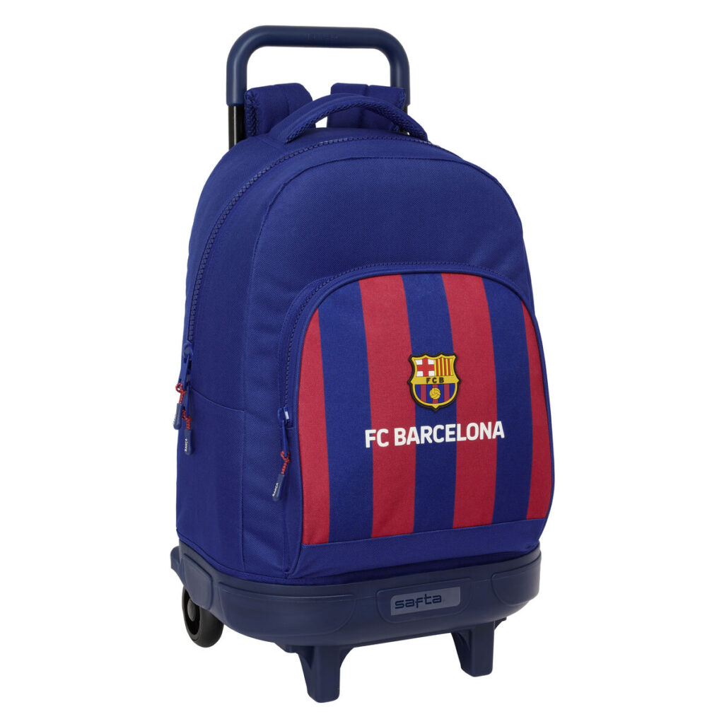 Σχολική Τσάντα με Ρόδες F.C. Barcelona 24/25 Μπορντό Ναυτικό Μπλε 33 x 45 x 22 cm