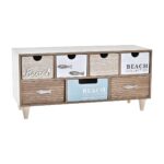 Κουτί-μπιζουτιέρα DKD Home Decor 40 x 16 x 19 cm Ξύλο Καφέ Τυρκουάζ