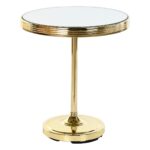 Βοηθητικό Τραπέζι DKD Home Decor Καθρέφτης Χρυσό Ορείχαλκος (42
