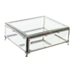Κουτί-μπιζουτιέρα DKD Home Decor Διαφανές Ασημί Μέταλλο Κρυστάλλινο 25 x 21 x 10 cm