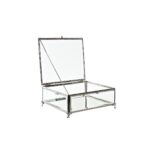Κουτί-μπιζουτιέρα DKD Home Decor Διαφανές Ασημί Μέταλλο Κρυστάλλινο 25 x 21 x 10 cm